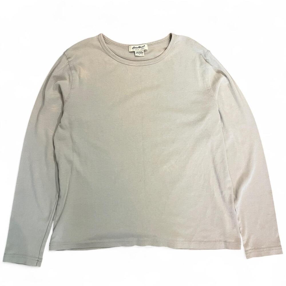 Eddie Bauer Cotton Long Sleeve Shirt Men’s L Casual Outdoor Workwear Distressed